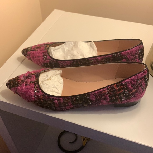 J. Crew tweed flats with rhinestones - Picture 1 of 5